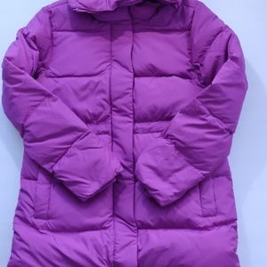 NWT J. Crew Crewcuts Girls Puffer Down Coat 16 Fuchsia Purple Plum Fleec…